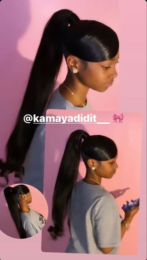 Swoop Low Ponytail Weave, Slick Swoop Ponytail, Cute Hairstyles To Do With Natural Hair, Swoop Ponytail Weave Straight, Zig Zag Part Sleek Ponytail, High Swoop Ponytail, High Ponytail Hairstyles For Black Women With Swoop, Long Barbie Ponytail, Hair Swoop Ponytail