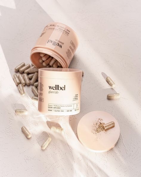 Experience the confidence that comes with nourished hair, skin, and nails. Experience Wellbel ✨ Skincare Capsules, Cla Supplement, Modern Supplement Packaging, Hk Vitals, Supplement Bottles, Skincare Supplements, Hair Skin And Nails, Boost Confidence, Confidence Boost