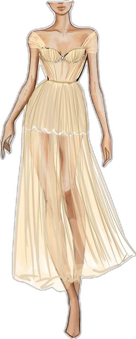 Chiffon Dress Illustration, Chiffon Outfit, Neutral Color Outfits, Structured Fashion, Fashion Model Sketch, Dress Illustration, Fashion Illustration Sketches Dresses, Fashion Sketches Dresses, Fashion Design Portfolio