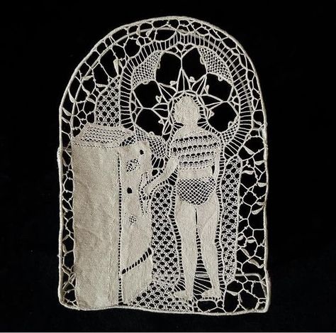 Not Hungry, Into The Void, Lace Painting, X Stitch, Fibres Textiles, The Void, Needle Lace, Handmade Lace, Bobbin Lace