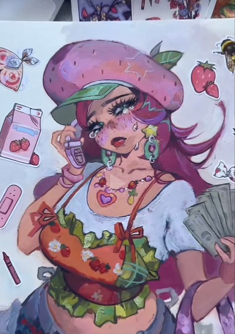 Strawberry Shortcake Fanart, Digital Sketch, Character Artist, Swag Art, Comic Cartoon, Pretty Drawings, Arte Sketchbook, Dope Art, Oui Oui