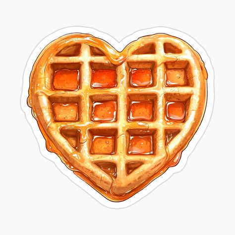 Get my art printed on awesome products. Support me at Redbubble #RBandME: https://www.redbubble.com/i/sticker/Heart-Shaped-Waffle-by-LarkspurAndTea/164786447.EJUG5?asc=u Cute Iphone Stickers, Stickers To Print Aesthetic For Journal, Cute Scrapbook Stickers, Heart Shaped Waffle, Stickers For Iphone, Stickers For Journal, Stickers For Scrapbook, Sticker Heart, Food Sticker