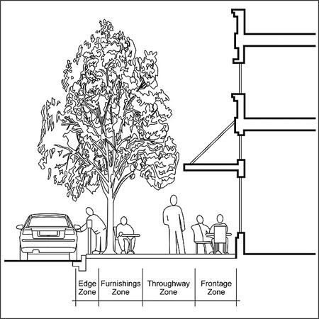 Street Cross Section, Street Section Sketch, Architectural Sections, Arch Student, Charles Correa, Road Drawing, Street Landscape, Green Corridor, Streetscape Design