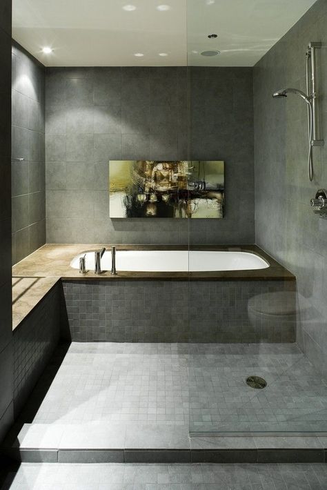 Drømme Bad, Bad Inspiration, Bathroom Tub, Tub Shower Combo, Dream Bathrooms, Bathroom Layout, Bath Room, Grey Bathrooms, Bathroom Renos