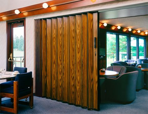 Accordion Door or sturdy pull-down curtain or roll shade installed sideways to aft cabin Folding Divider, Accordion Folding Doors, Hotel Conference Rooms, Accordion Door, Room Divider Shelves, Accordion Doors, Sliding Room Dividers, Wood Room Divider, Wooden Room Dividers