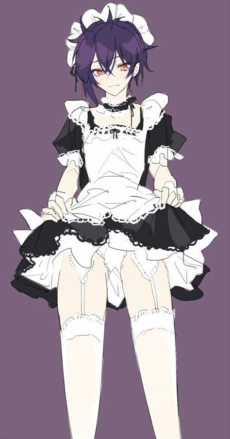 Skirt Reference Drawing, Anime Femboy, Skirt Reference, Maid Outfit Anime, Outfit Anime, Art Mignon, Anime Maid, Reference Drawing, Bunny Costume