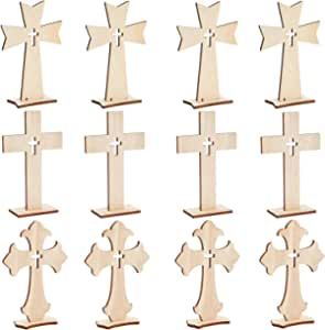 Bright Creations Wood Cross 12 Pack - Light Brown Standing Cross - 7 inches Baptism Craft, Christmas Centrepiece Table, Powerful Symbols, Wooden Crosses, Wooden Cutouts, Model Hobbies, Deep Connection, Wood Crosses, Wooden Cross