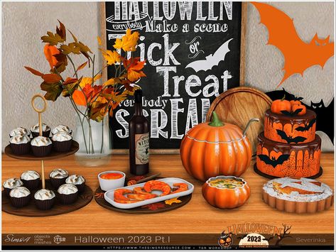 The Sims Resource - Halloween 2023 Pt.I Halloween Sims 4 Decor, Halloween Cc The Sims 4, Ts4 Halloween Cc, Halloween Cc Sims 4, Sims 4 Halloween Cc Decor, Sims 4 Fall Decor, Sims 4 Cc Halloween, Sims 4 Halloween Cc, Sims 4 Halloween