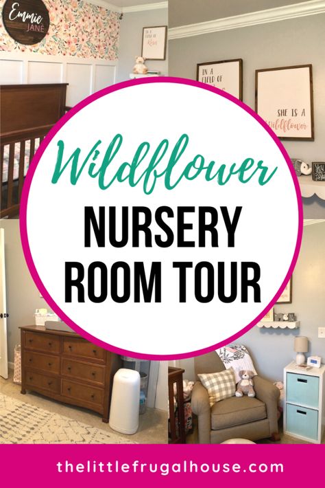 Wild Flower Room Decor, Wildflower Themed Nursery, Wildflower Nursery Decor, Wild Flower Nursery Theme, Wildflower Baby Nursery, Wildflower Nursery Theme, Flower Nursery Theme, Garden Nursery Theme, Butterfly Mobile Nursery