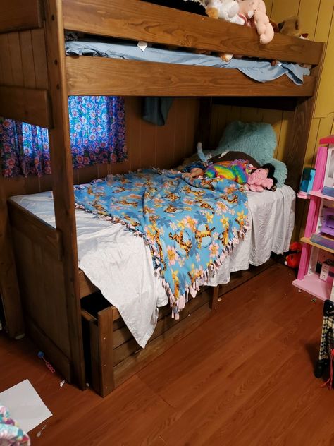 I took one of the totes under the bunk bed and bought collapsible storage containers for her clothes. More space in her bedroom. A lot more organized. Collapsible Storage, More Organized, Bunk Bed, Storage Containers, Bunk Beds, Home Organization, Bedroom, Bed, Furniture