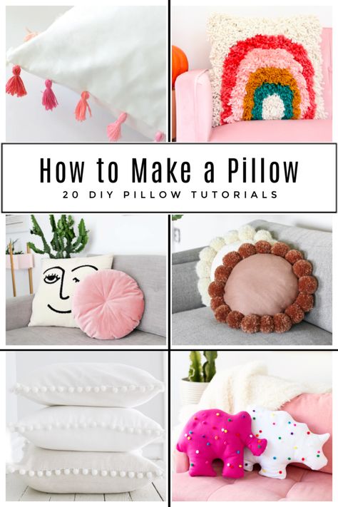 Pillows add color and dimension to your decor, PLUS they are an easy way to re-do or freshen up a room. Here is a list of 12 favorite pillow tutorials! via @somewhatsimple Different Pillow Shapes, Pillow Case Decorating Ideas, Diy Funky Pillows, Small Pillows Decor, Pillow Shapes Diy, Throw Pillow Sewing Pattern, Throw Pillow Case Pattern, Small Pillows Ideas, Felt Pillows Diy