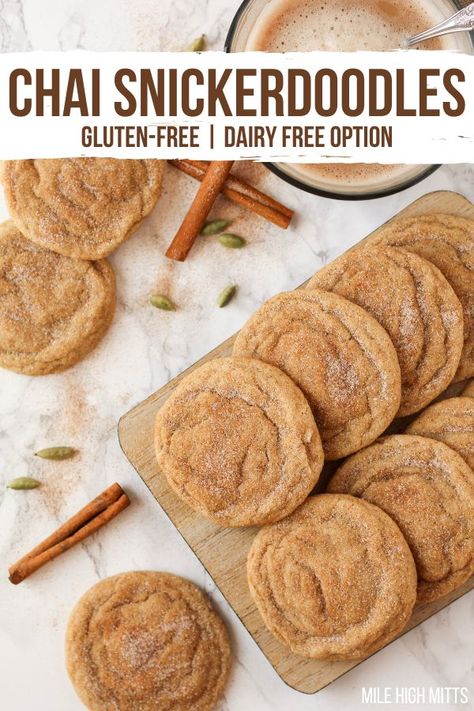 Chai Snickerdoodles, Gluten Free Christmas Cookies, Dairy Free Baking, Gluten Free Cookie Recipes, Gluten Free Christmas, Gluten Free Bakery, Gluten Free Sweet, Gluten Free Desserts Recipes, Homemade Gluten Free