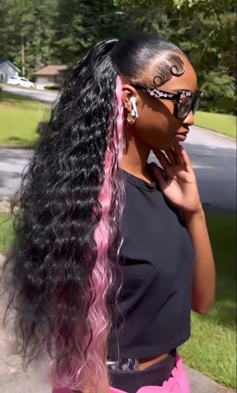 Peekaboo Half Up Half Down, Peekaboo Quick Weave, Bday Hairstyles, Hair Expo, Quick Weaves, Nice Hairstyles, Sleek Ponytail Hairstyles, 2023 Hair, Sew In Hairstyles