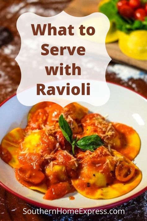 Here are some delightful dishes to serve with ravioli. You'll see a great selection of appetizers, side dishes, and desserts. The post What to Serve with Ravioli – 30-Plus Appetizers, Salads, Sides, and Desserts appeared first on Southern Home Express. Side Dishes For Ravioli, Side Dishes For Ravioli Dinners, What To Serve With Ravioli Dinners, What To Serve With Ravioli, Ravioli Sides Dishes, Southern Style Cornbread, Bacon Wrapped Asparagus, Cheese Ravioli, Mason Jar Salad