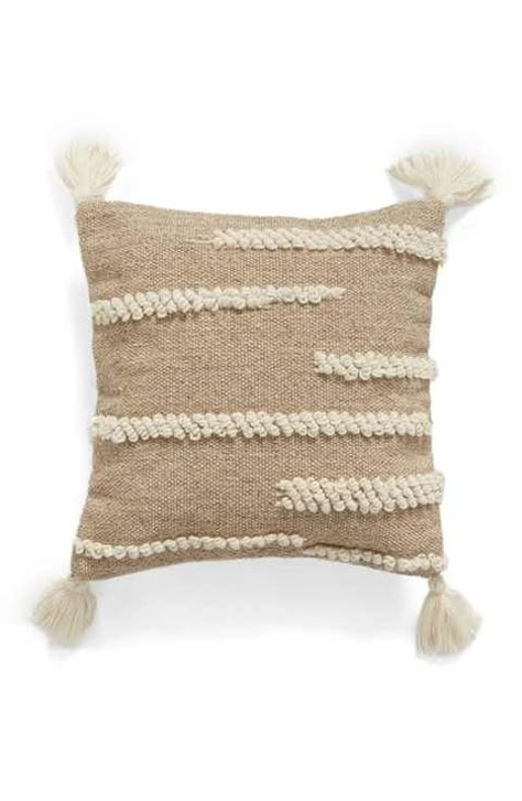 Nordstrom at Home Metallic Woven Accent Pillow Urban Outfitters Pillows, Macrame Pillows, Funky Pillow, Funky Pillows, Embellished Pillows, Cream Throw Pillows, Beige Throw Pillows, Fringe Rugs, Boho Throw Pillow