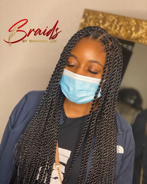 Knotless Rope Twists, Rope Twist Braids, Rope Twists, Amazing Braids, Twists Braids, Braiding Styles, Natural Black Hair, Rope Twist, Cool Braids