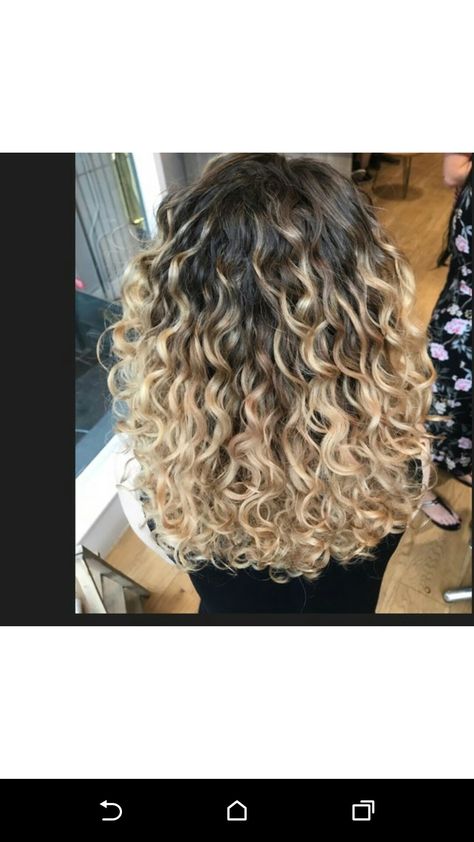 Naturally curly hair blonde ombre balayage  By Reegan at Spring Hair salon, in Birmingham UK   http://springisinthehair.com/ Curly Balayage, Curly Balayage Hair, Balayage Hair Blonde Medium, Ombre Curly Hair, Blonde Ombre Balayage, Hair Layered, Blond Ombre, Blond Balayage, Waves Hair