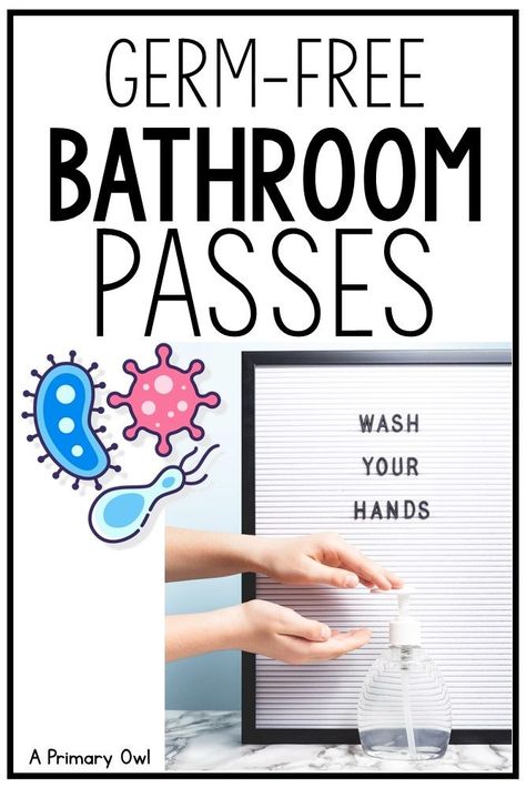 Get some great ideas for Germ-Free Bathroom Passes Bathroom Pass Ideas, Bathroom Passes For Classroom, Restroom Pass, Classroom Passes, Bathroom Checklist, Bathroom Pass, Clean Classroom, Classroom Environment, Wash Your Hands