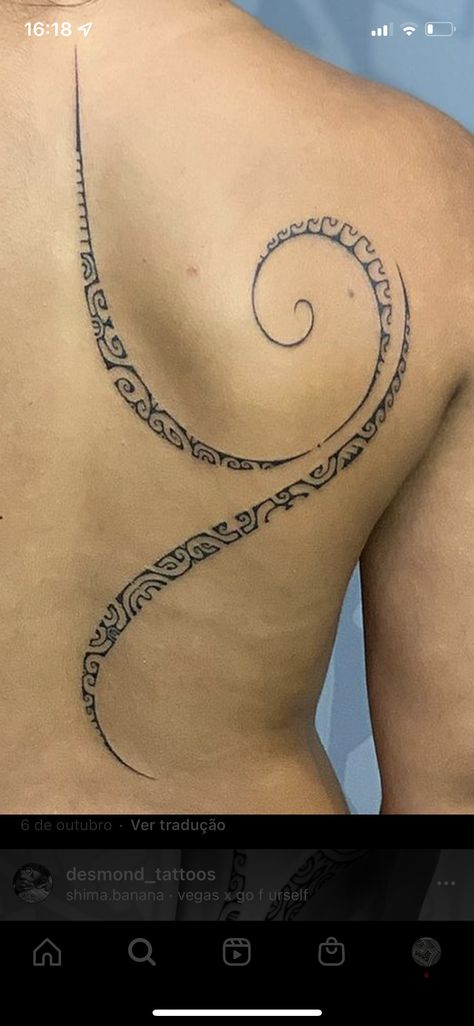 Hawaiian Back Tattoo, Polynesian Tattoos Women Back, Tahitian Tattoo, Polynesian Tattoos Women, Hawaii Tattoos, Purple Tattoos, Favorite Tattoos, Polynesian Tattoos, Women Back