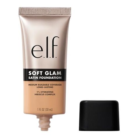 e.l.f. Soft Glam Foundation, Medium Coverage, Long-Lasting & Buildable Foundation For A Smooth, Satin Finish, Vegan & Cruelty-Free, 31 Medium Neutral Elf Foundation, Face Sponge, Long Lasting Foundation, Skin Undertones, Waterproof Liquid Eyeliner, Elf Makeup, Makeup Bag Organization, Soft Glam, Vegan Makeup