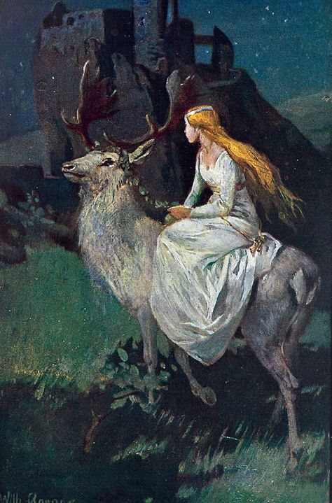 Grimm’s Saga No. 351: The Maiden Notburga In the lower Inn Valley in Tyrol lies Rostenburg Castle ,* where in times of old a piou... Grimm Brothers, Era Victoria, The Grimm, Fairytale Fantasies, Brothers Grimm, Board Meeting, Fairytale Illustration, Arte Inspo, Fairytale Art