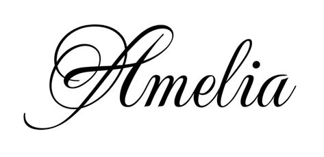 Amelia Name Tattoo, Amelia Tattoo, Amelia Name, Fonts Tattoo, Learn To Tattoo, Happy Birthday Art, Cursive Fonts, Name Tattoo