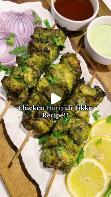 Green Chicken Tikka, Hariyali Chicken Tikka, Chicken Hariyali, Hariyali Chicken, Tikka Recipe, Green Chicken, Chicken Snacks, Budget Family Meals, Snacks Ideas