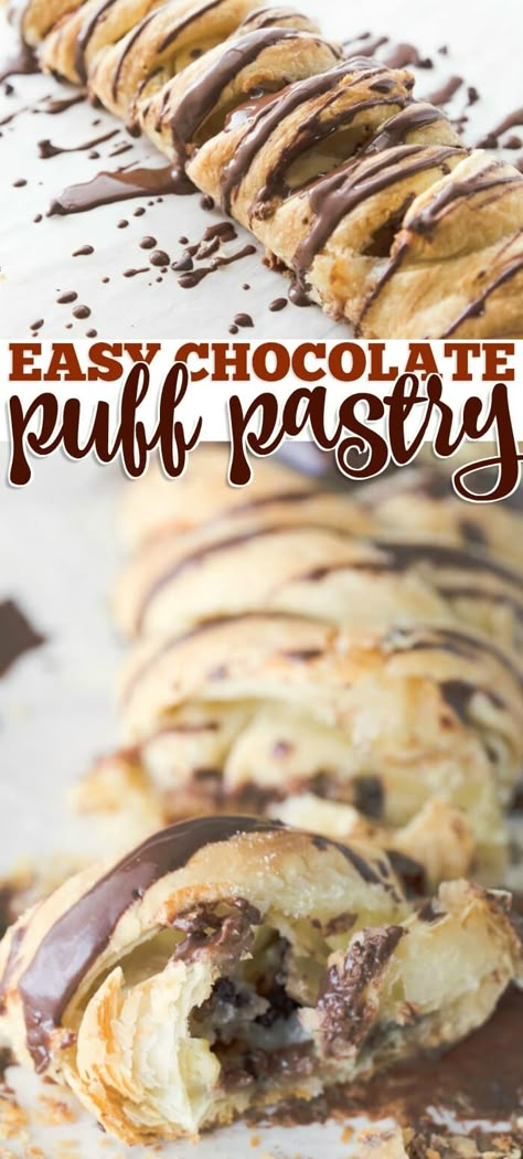 Chocolate Puff Pastry, Bacon Grits, Pastry Braid, Chocolate Puff, Cream Cheese Pastry, Baked Breads, Puff Pastry Desserts, Chocolate Pastry, Slow Cooker Desserts