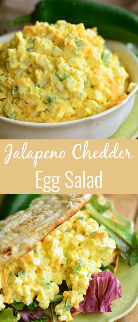 Simple Egg Salad, Chicken Egg Salad, Egg Salad Recipe Easy, Egg Salad Recipe Healthy, Spicy Eggs, Easy Egg Salad, Jalapeno Peppers, Jalapeno Chicken, Jalapeno Cheddar