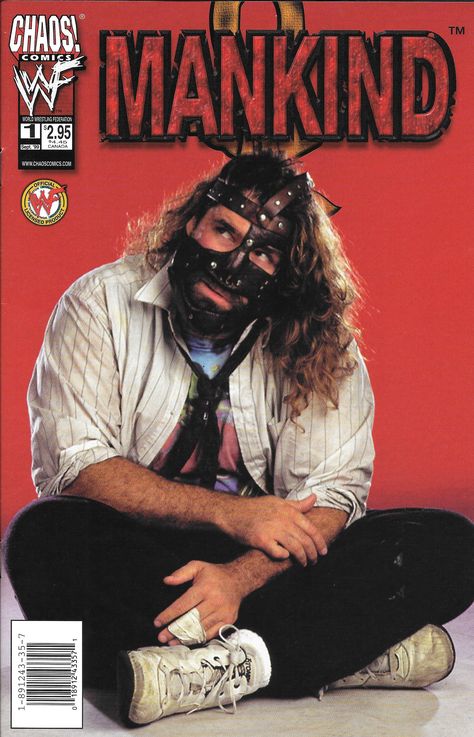 Chaos! Comics WWF Mankind comic book #1 (one shot) from 9/1999. WAM  #Mankind #WWF #WWE #Chaoscomics #prowrestlingcomicbook Mankind Wwe, Wwf Poster, Chica Heavy Metal, Famous Wrestlers, Wwf Superstars, Mick Foley, Wwf Wrestling, Wrestling Posters, Photo Cover