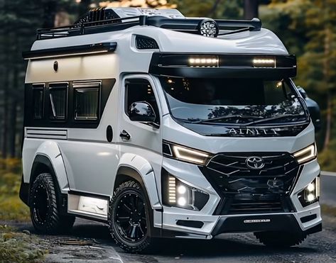 Custom Camper Vans, Toyota Van, Camper Interior Design, Concept Vehicles Sci Fi, Truck Bed Camping, Travel Camper, Transit Camper, Toyota Suv, Campervan Life