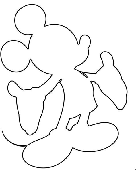 Click this image to show the full-size version. Mickey Mouse Template, Mickey Mouse Outline, Mickey Mouse Classroom, Mickey Mouse Quilt, Head Outline, Disney Themed Classroom, Deco Disney, Disney Quilt, Mickey Mouse Silhouette