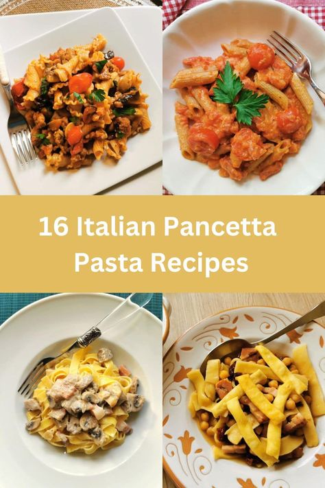 Recipes Using Diced Pancetta, Pasta Recipes With Pancetta, Recipes Using Pancetta, Pancetta Pasta Recipes, Recipes With Pancetta, Pasta With Pancetta, Unique Pasta Dishes, Recipes From Italy, Pasta Casseroles