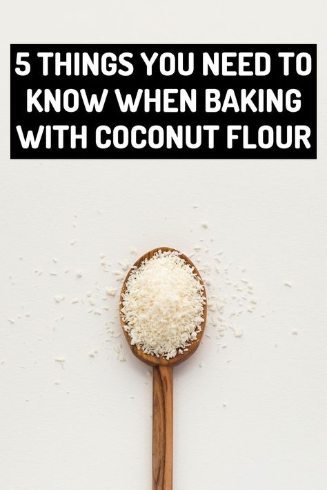 5 things you need to know when baking with coconut flour My Sweet Keto. #keto #ketogenic #ketofam #coconutflour Recipes That Use Coconut Flour, Keto Dessert Recipes With Coconut Flour, Coconut Flour Baked Goods, Coconut Flour Dessert Recipes, Low Carb Coconut Flour Recipes, How To Make Coconut Flour Homemade, Uses For Coconut Flour, Coconut Flour Pasta, How To Use Coconut Flour