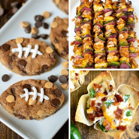 Football, fall, and food! Three of the best things in life. Here are 25 of the best tailgate foods you can whip together quickly to head to the big game or throw a party at your house. From appetizers, chicken, beef, slow cooker, and dessert recipes this list has them all. Time to enjoy some tailgate food! Tailgate Food Ideas, Football Shaped Foods, Easy Tailgate Food, Parking Lot Party, Soccer Snacks, Best Superbowl Food, Tailgate Party Food, Party Food Recipes, Bowl Party Food