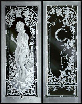 Art Glass Panels For Windows - Foter Sandblasted Glass Design, Mirror Engraving, Etched Glass Windows, Etched Glass Door, Acid Etched Glass, Fused Glass Panel, زجاج ملون, Door Glass Design, Glass Engraving