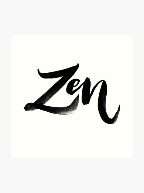 "Motivational Inspirational and Positive quote - zen typography text art by Word Fandom - wordfandom" Art Print by WordFandom | Redbubble Relax Word Art, Zen Quotes Mindfulness, Zen Typography, Zen Calligraphy, Zen Sayings Inner Peace, Zen Quotes, Positive Quote, Text Art, Self Love Quotes