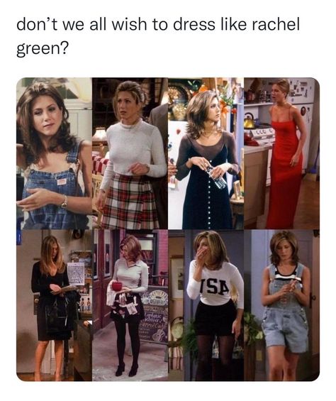 Rachel Green Outfits, Friends Best Moments, Friends Scenes, Friends (tv Series), 90s Inspired Outfits, Friends Tv Series, Cute Nike Outfits, Friends Moments, Tv Show Outfits