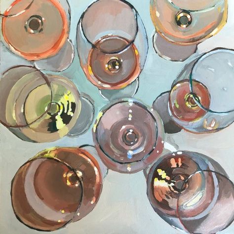 Wine Art Print, Abstract Vintage Art, Abstract Art Inspiration Creativity, Glass Oil Painting, Eclectic Art Prints, Arte Peculiar, Wine Painting, Posca Art, 수채화 그림