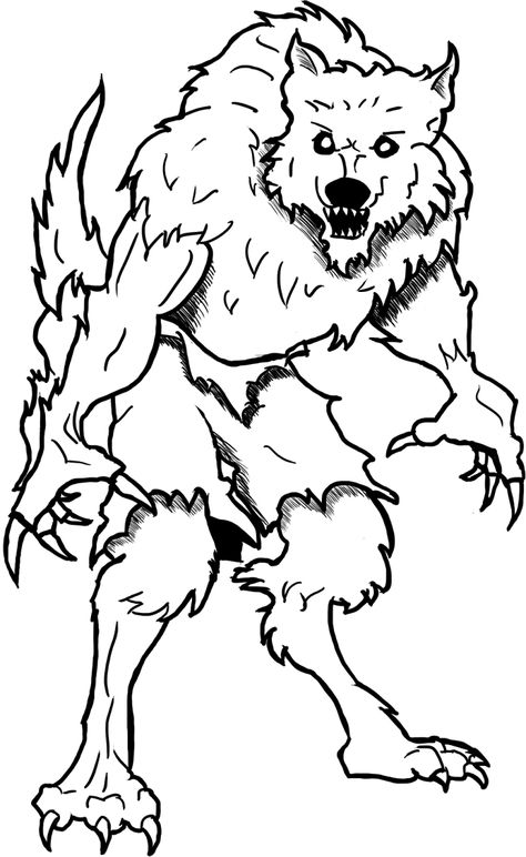 Werewolf Coloring Pages - Best Coloring Pages For Kids Werewolf Beast, Werewolf Coloring Pages, Werewolf Girl, Wolf Colors, Elephant Coloring Page, Monster Coloring Pages, Shingle Colors, Halloween Coloring Pages, Page Ideas