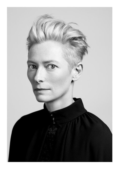 Tilda Swinton Hair by Adam Szabo Dane Dehaan, Dan Stevens, Tilda Swinton, Phoebe Tonkin, Pixie Haircuts, Short Pixie Haircuts, Evan Peters, Short Pixie, Dylan O'brien