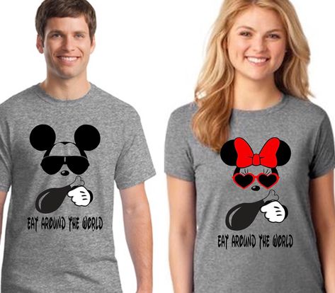 Eat Around the World Epcot Shirt, Epcot Couples Tshirts/ Disney Family Shirts/ Epcot Eating Shirt/ Mickey with Turkey Leg/ Minnie with Turkey Leg, funny Epcot Tshirt. Epcot Food and Wine Festival Shirt. Epcot Tshirt, Disney Birthday Shirt, Shirts For Teens Boys, Disney Decals, Turkey Leg, Disney Shirts For Men, Disney Bride, Food And Wine Festival, Epcot Shirts