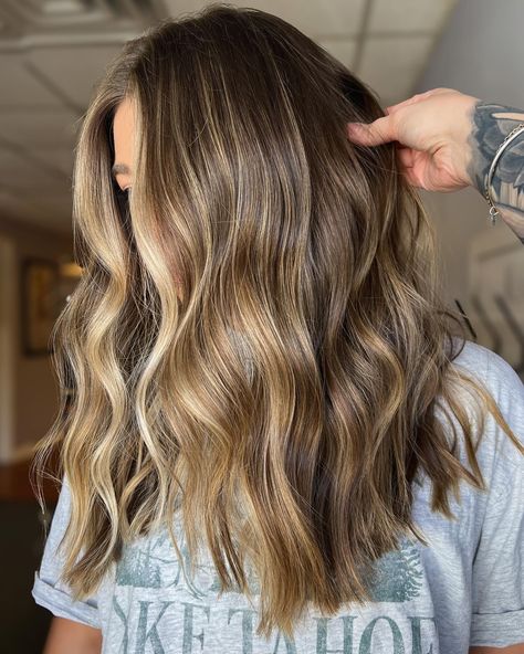 obsessed is an understatement 🤍 . . #cthair#modernsalon#beautylaunchpad#livedinhair#hairinspo#balayage Lived In Highlights Brunette, Minimal Highlights Hair Brunettes, Lived In Highlights, Highlights Brunette Hair, Lived In Brunette, Highlights Brunette, Light Brunette Hair, Accepting New Clients, Hair Contouring