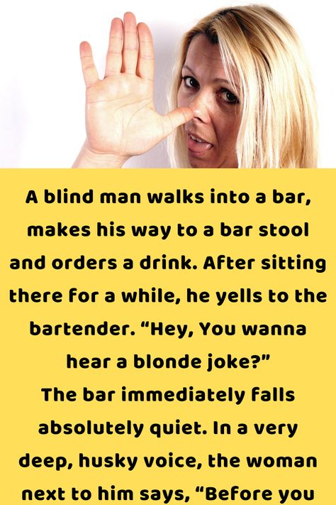 Blonde Bars, Bar Jokes, Biker Bar, Joke Book, Husky Voice, Blonde Jokes, Man Bars, Types Of Humor, Long Jokes