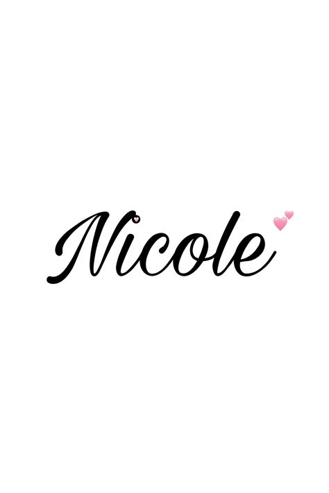 Download this please🙏🏻💕 Nicole Wallpaper Name Aesthetic, Nicole Name Aesthetic, Nicole Wallpaper Name, Nicole Tattoo Name, Nicole Name, Nicole Tattoo, Nicole Aesthetic, Breast Jewelry, Tattoo Names