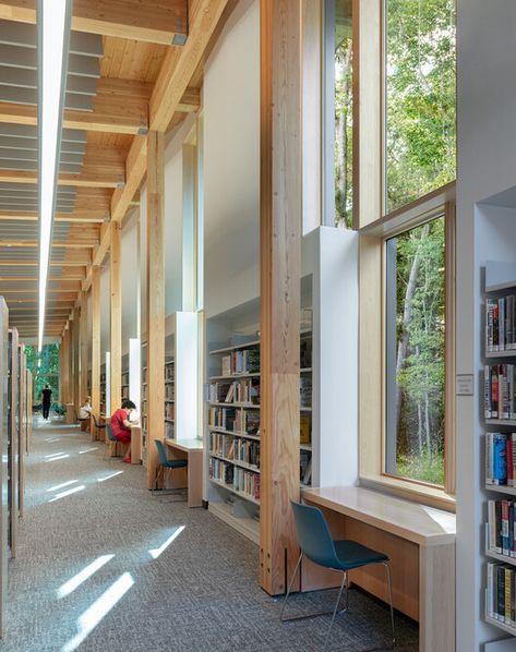 Gallery of Norwell Public Library / Oudens Ello Architecture - 19 Library Courtyard Design, Study Space Architecture, Small Public Library Design Plan, Classroom Architecture Design, Library Floor Plan Architecture, Modern Library Architecture, Library Concept Design, Modern Public Library, Small Public Library