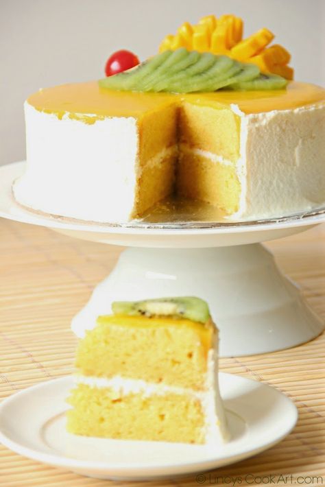 Mango Cake ~ Lincy's Cook Art Mango Cakes, Mango Delight, Cake Recipe Eggless, Dogs Cake, Dog Cake Recipes, Cook Art, Cakes Easy, Mango Dessert, Eggless Cake Recipe