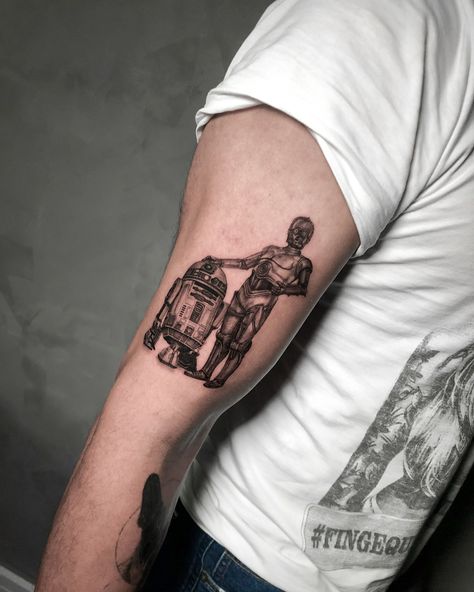 Droid Tattoo Starwars, R2d2 C3po Tattoo, R2d2 And C3po Tattoo, C3po And R2d2 Tattoo, R2 D2 Tattoo, C3po Tattoo, Star Wars Flash Tattoo, R2d2 Tattoo, Rick Tattoo