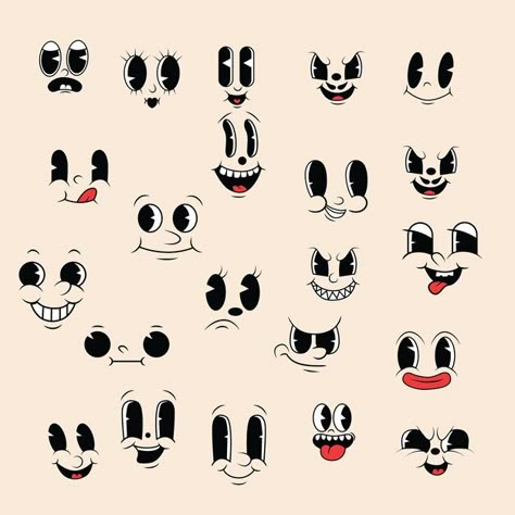 Singing Character Design, Mean Cartoon Characters, Inkblot Cartoon, Inkblot Art, Blender Tips, Graphic Portrait, Lego Designs, Halloween Logo, Rockabilly Art