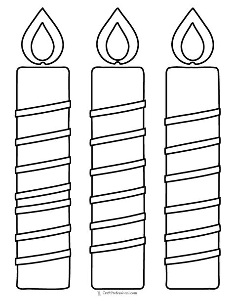 Advent Candle Colors, Birthday Candles Printable, Candle Coloring, Christmas Coloring Pages Free, Classroom Christmas Crafts, Color Candles, Christmas Ornament Coloring Page, Candle Template, Candle Clipart